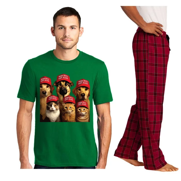 Make Pets Safe Again Funny Cats And Dogs 2024 Debate Pajama Set