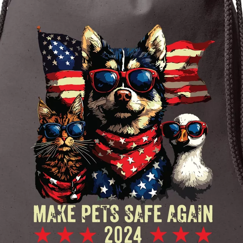 Make Pets Safe Again Trump 2024 Save Our Pets Drawstring Bag