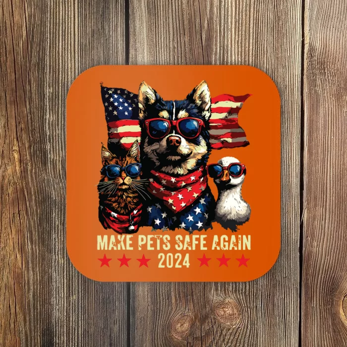 Make Pets Safe Again Trump 2024 Save Our Pets Coaster