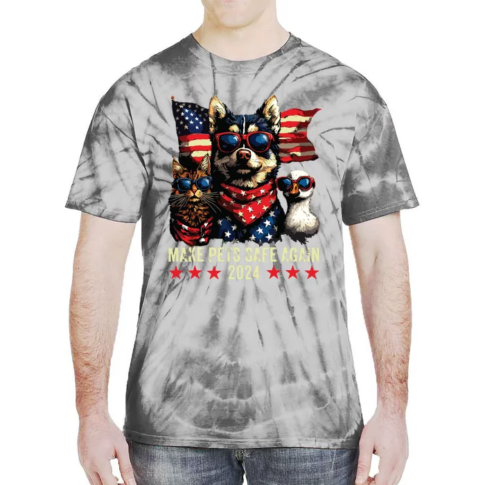 Make Pets Safe Again Trump 2024 Save Our Pets Tie-Dye T-Shirt