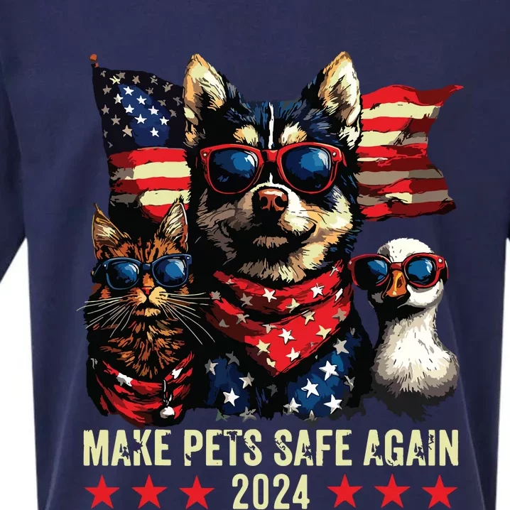 Make Pets Safe Again Trump 2024 Save Our Pets Sueded Cloud Jersey T-Shirt