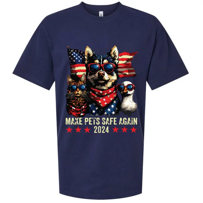 Make Pets Safe Again Trump 2024 Save Our Pets Sueded Cloud Jersey T-Shirt