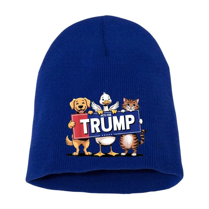 Make Pets Safe Again Cat Duck Dog Pets For Trump Gift Short Acrylic Beanie