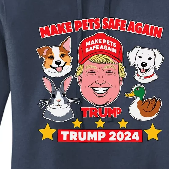 Make Pets Safe Again Trump 2024 Save Our Pets Women's Pullover Hoodie