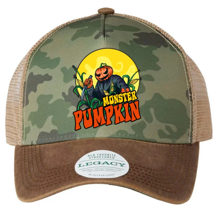 Monster Pumpkin Spooky Halloween Legacy Tie Dye Trucker Hat