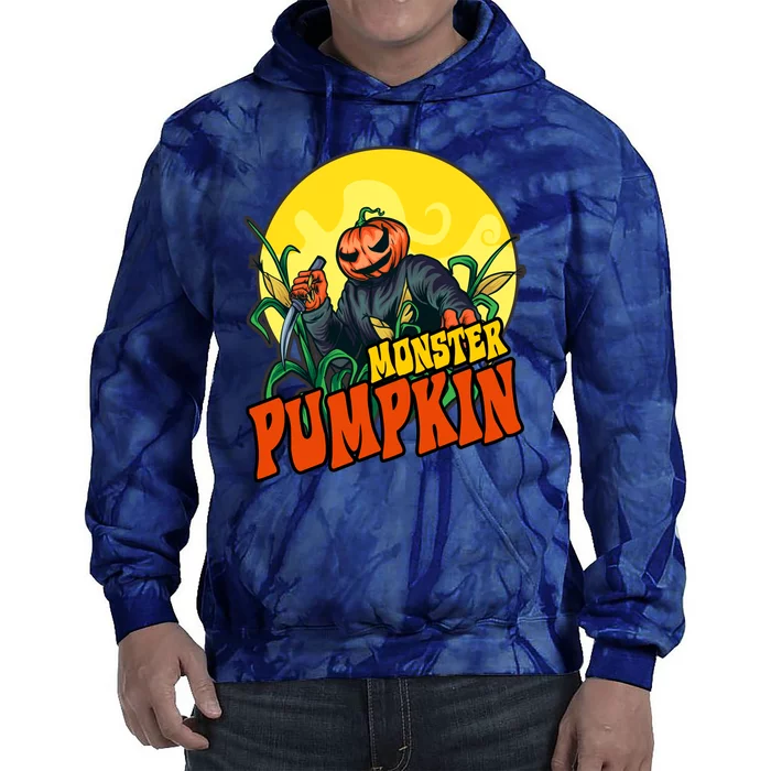 Monster Pumpkin Spooky Halloween Tie Dye Hoodie