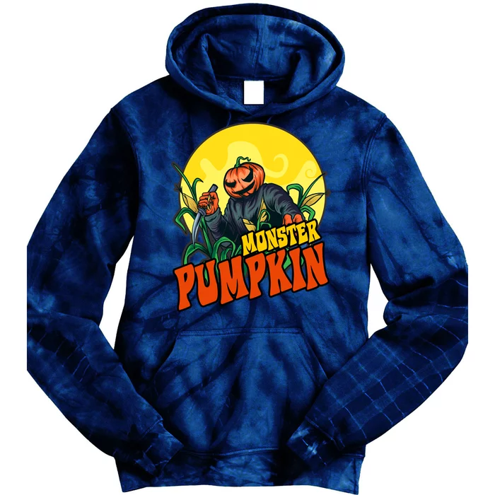 Monster Pumpkin Spooky Halloween Tie Dye Hoodie