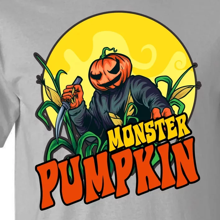 Monster Pumpkin Spooky Halloween Tall T-Shirt