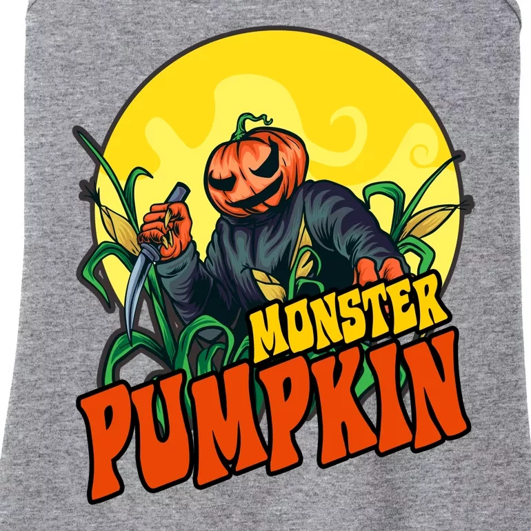 Monster Pumpkin Spooky Halloween Ladies Essential Tank