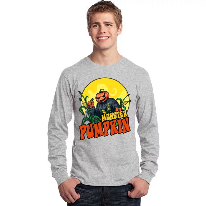 Monster Pumpkin Spooky Halloween Tall Long Sleeve T-Shirt