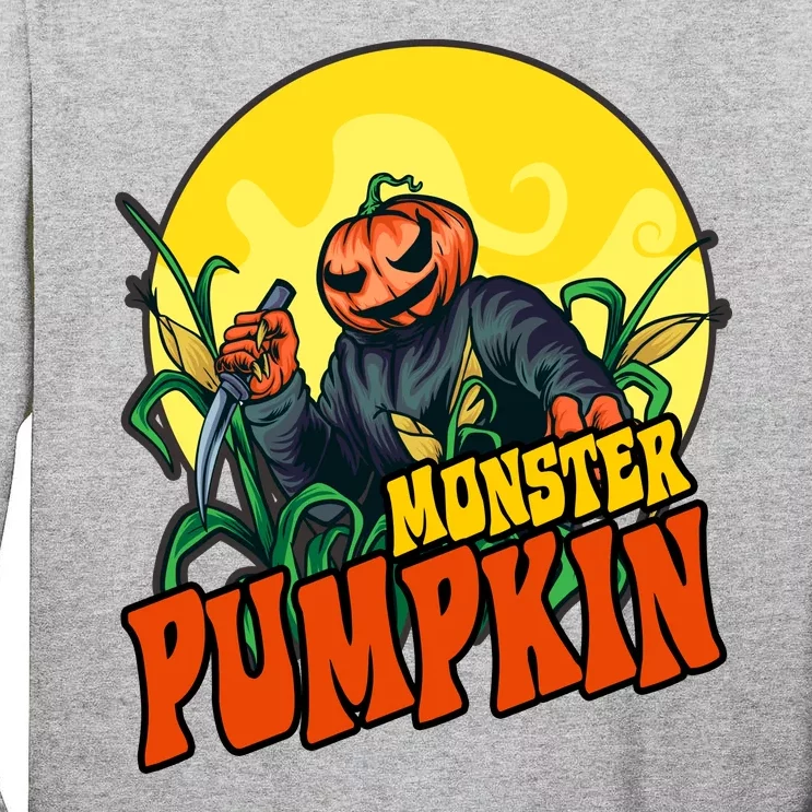 Monster Pumpkin Spooky Halloween Tall Long Sleeve T-Shirt