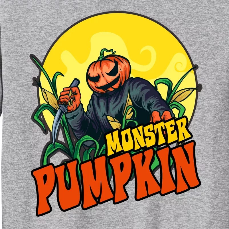 Monster Pumpkin Spooky Halloween Tall Sweatshirt