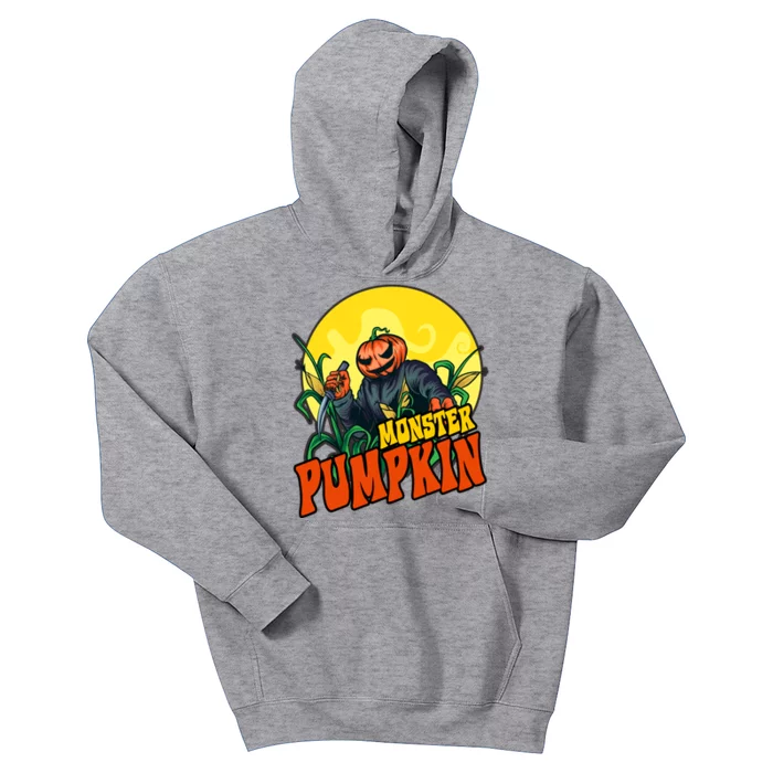 Monster Pumpkin Spooky Halloween Kids Hoodie