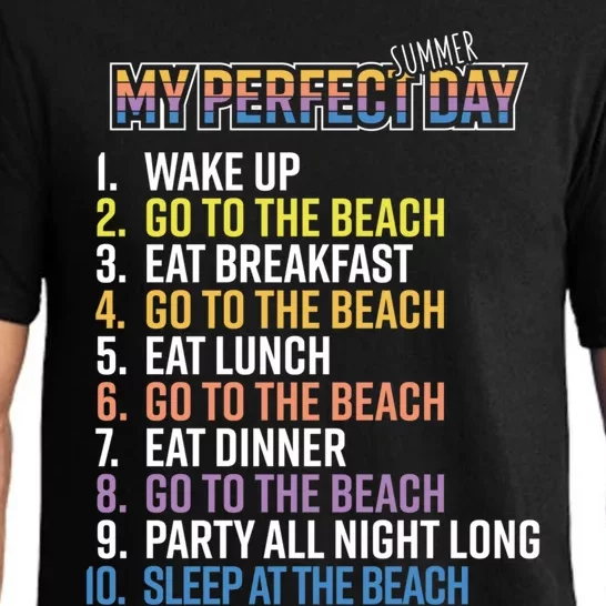 My Perfect Summer Day Go To The Beach Gift Pajama Set