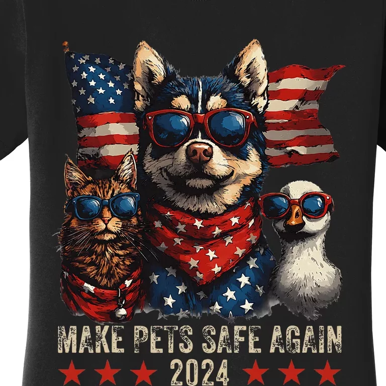 Make Pets Safe Again Trump 2024 Save Our Pets Women's T-Shirt