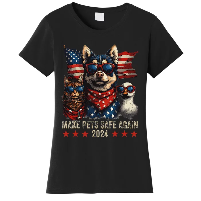 Make Pets Safe Again Trump 2024 Save Our Pets Women's T-Shirt