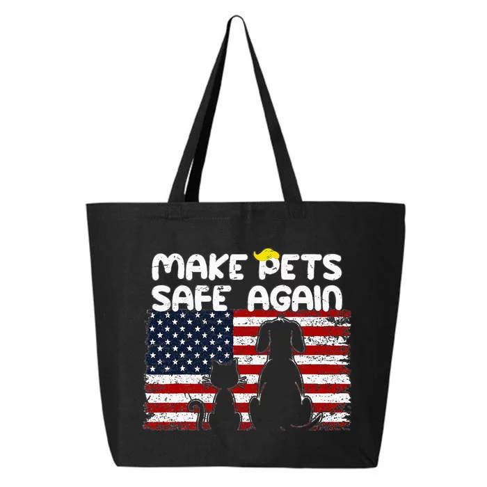 Make Pets Safe Again Trump Debate Distressed American Flag 25L Jumbo Tote