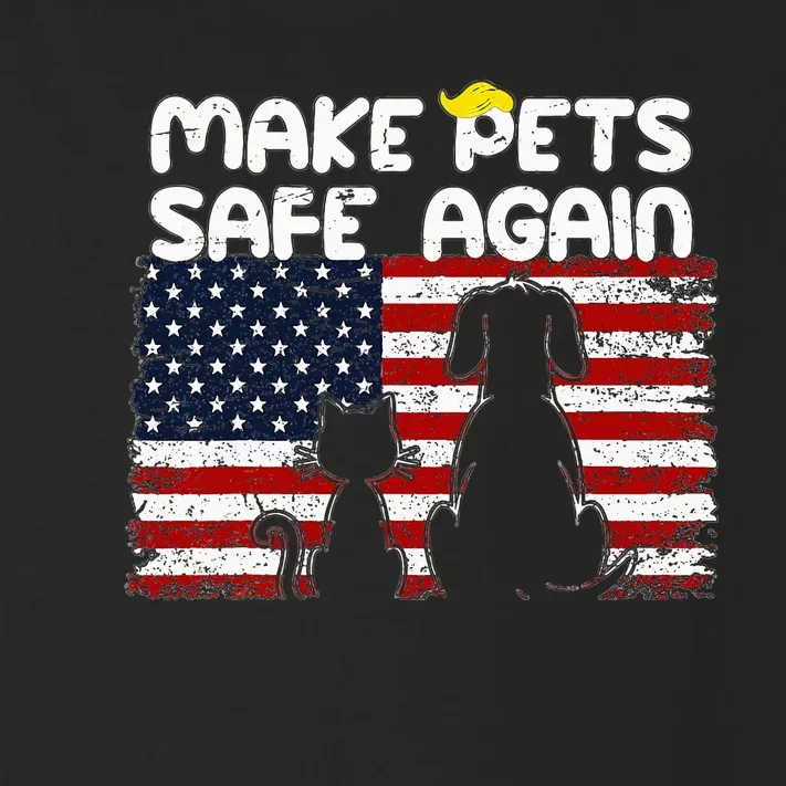 Make Pets Safe Again Trump Debate Distressed American Flag Toddler Long Sleeve Shirt