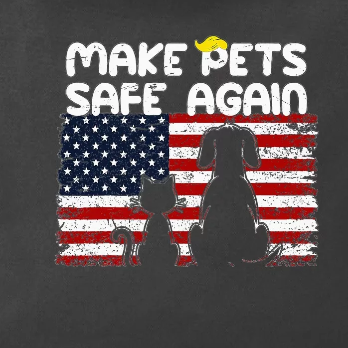 Make Pets Safe Again Trump Debate Distressed American Flag Zip Tote Bag