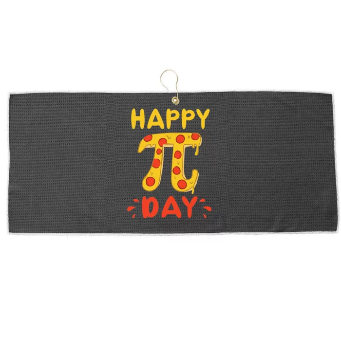 Mathematics Pi Symbol Happy Pi Day Pizza Large Microfiber Waffle Golf Towel