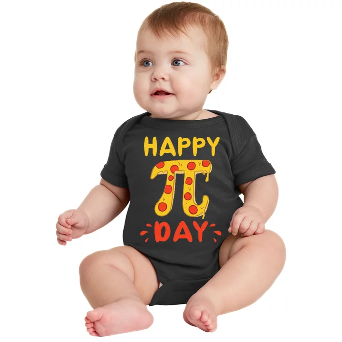 Mathematics Pi Symbol Happy Pi Day Pizza Baby Bodysuit