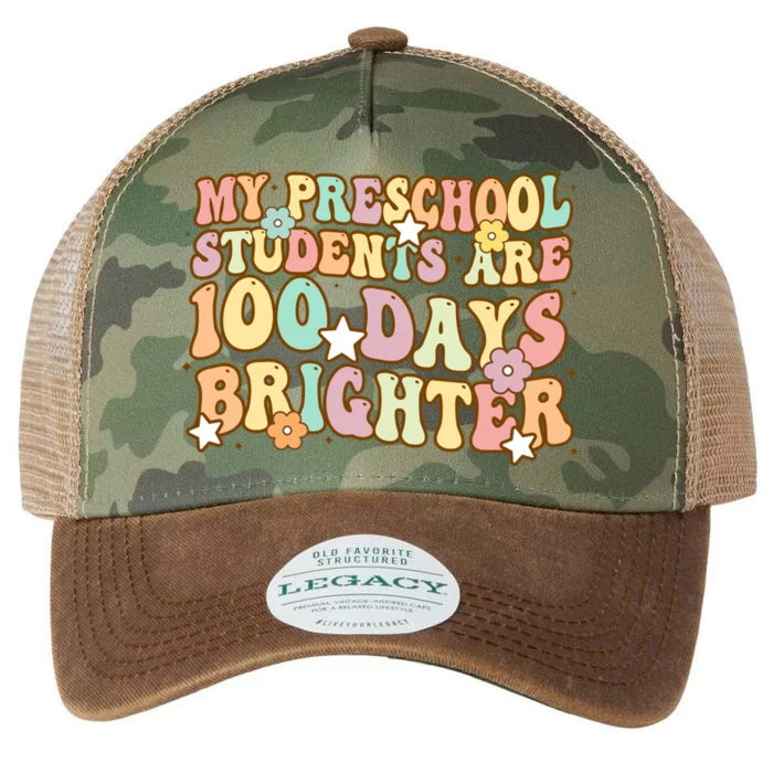 My Preschool Students Are 100 Days Brighter Teacher Meaningful Gift Legacy Tie Dye Trucker Hat