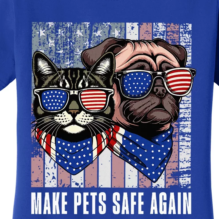 Make Pets Safe Again Trump Harris Debate Eating The Dogs Cat Women's T-Shirt