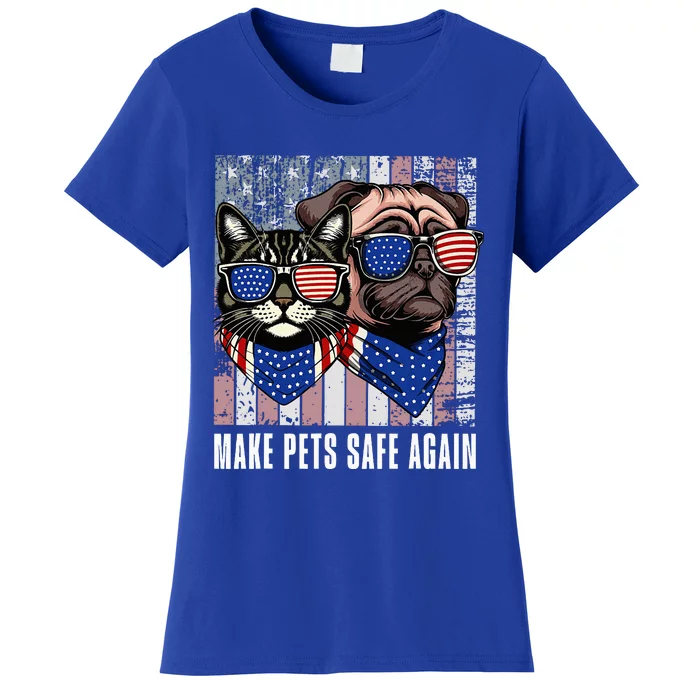 Make Pets Safe Again Trump Harris Debate Eating The Dogs Cat Women's T-Shirt