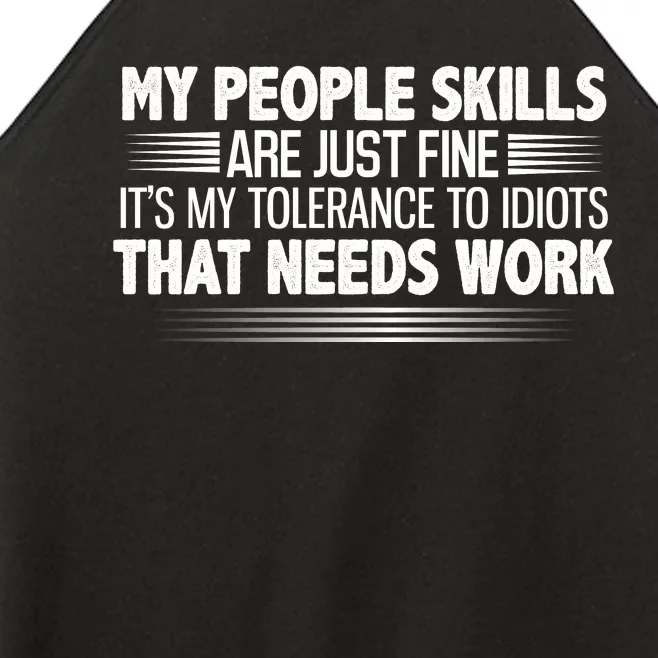 My People Skills Are Fine Funny T Women’s Perfect Tri Rocker Tank