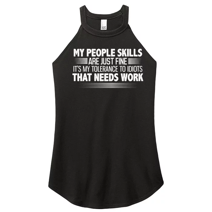 My People Skills Are Fine Funny T Women’s Perfect Tri Rocker Tank