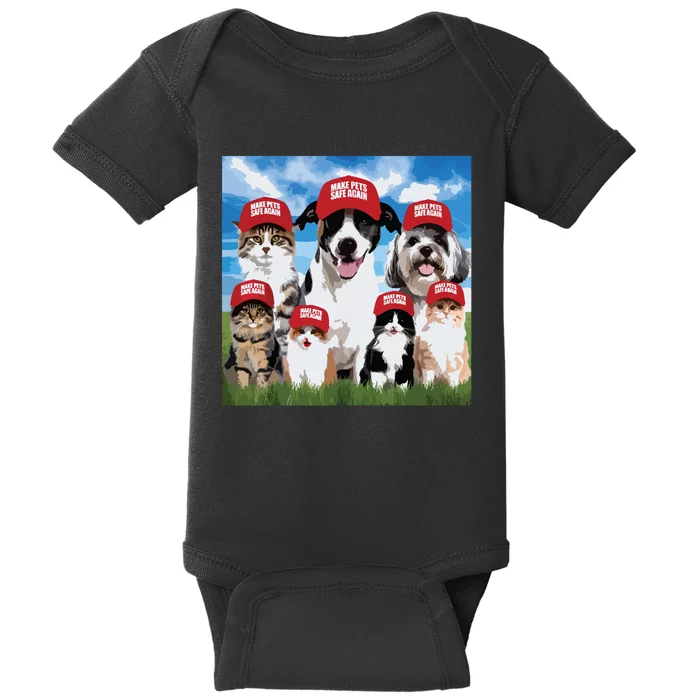 Make Pets Safe Again Democratic Republican Baby Bodysuit