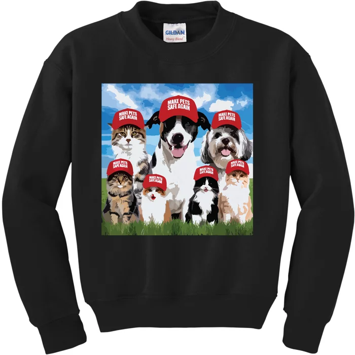 Make Pets Safe Again Democratic Republican Kids Sweatshirt