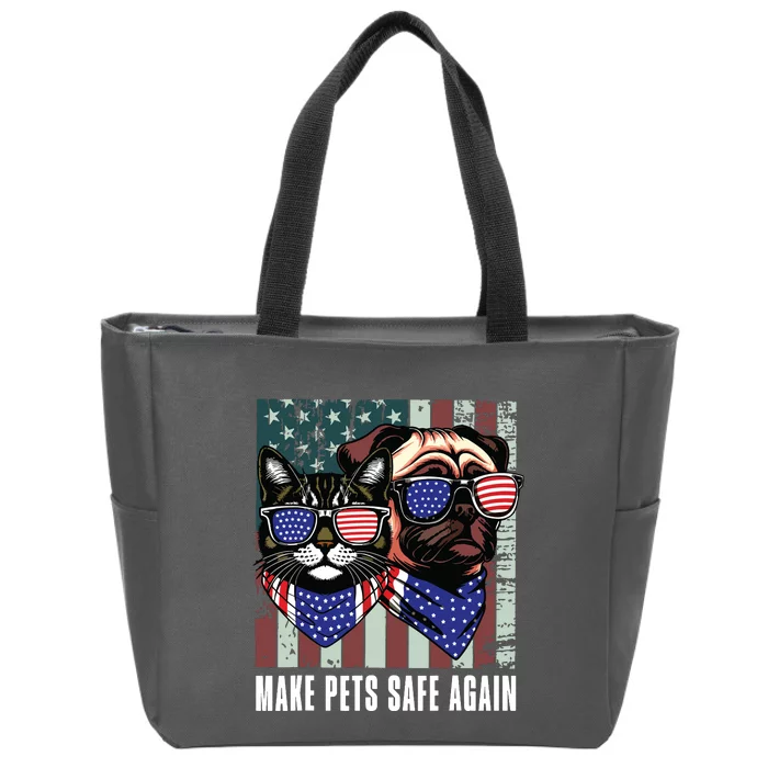 Make Pets Safe Again Trump Harris Debate Eating The Dogs Cat Zip Tote Bag