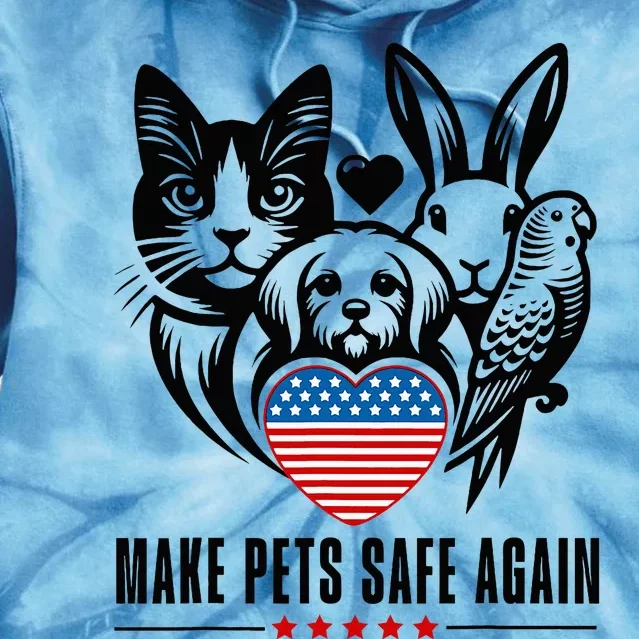 Make Pets Safe Again Trump Harris Debate Eating The Dogs Cat Tie Dye Hoodie