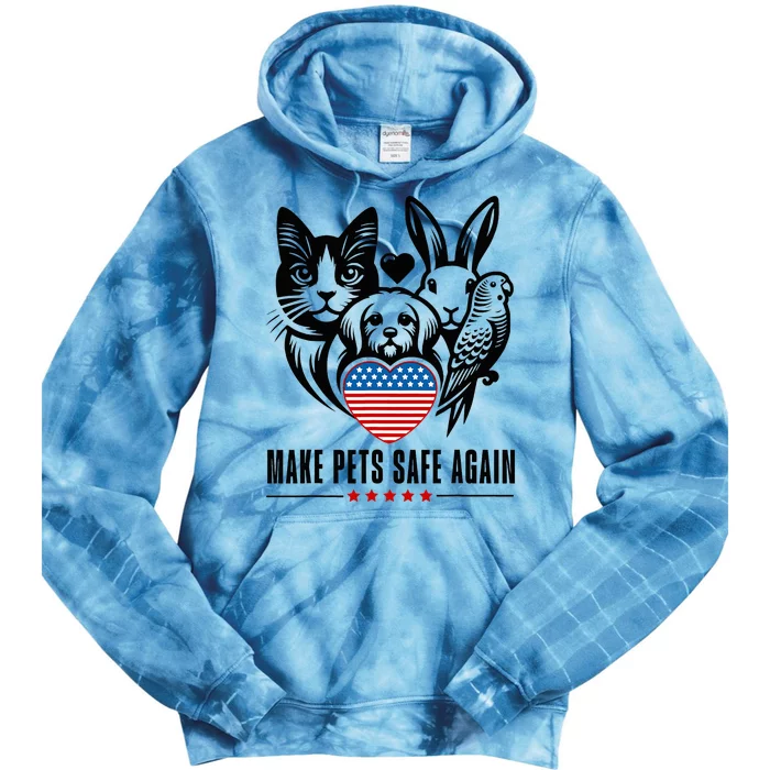 Make Pets Safe Again Trump Harris Debate Eating The Dogs Cat Tie Dye Hoodie