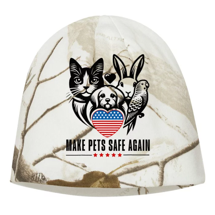 Make Pets Safe Again Trump Harris Debate Eating The Dogs Cat Kati - Camo Knit Beanie