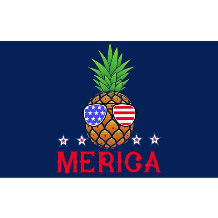 Merica Pineapple Shade Stars And Stripes Funny 4th Of July USA Bumper Sticker