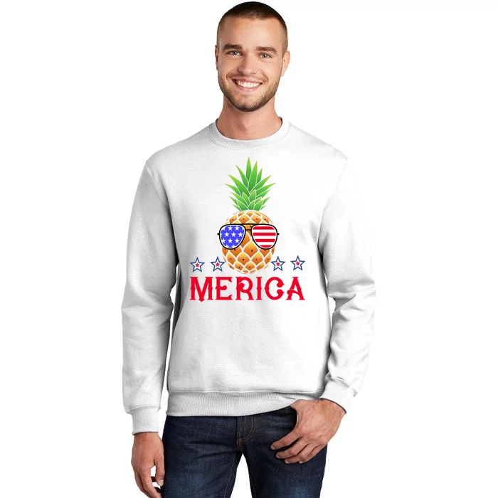 Merica Pineapple Shade Stars And Stripes Funny 4th Of July USA Sweatshirt