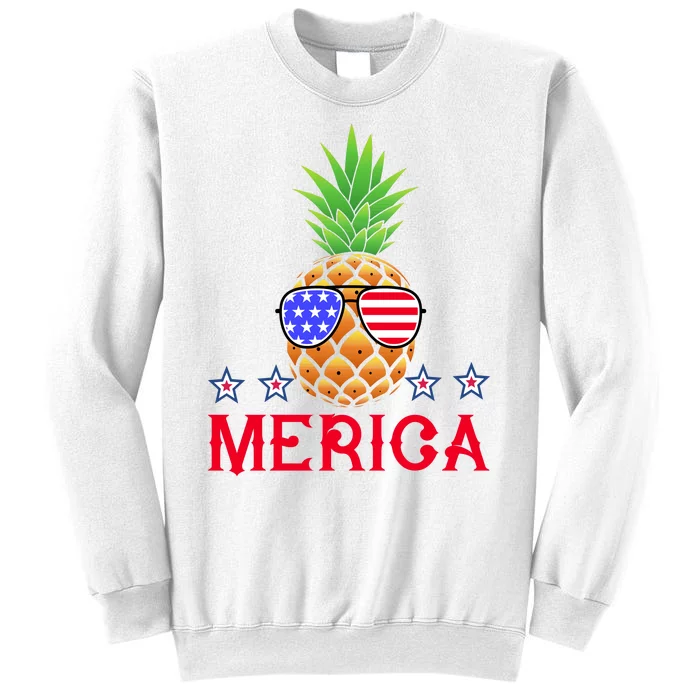 Merica Pineapple Shade Stars And Stripes Funny 4th Of July USA Sweatshirt