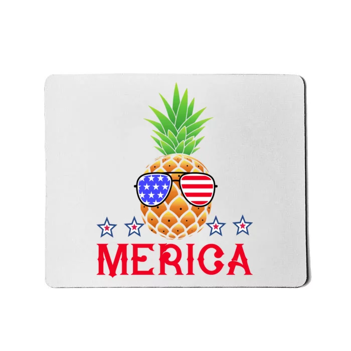 Merica Pineapple Shade Stars And Stripes Funny 4th Of July USA Mousepad