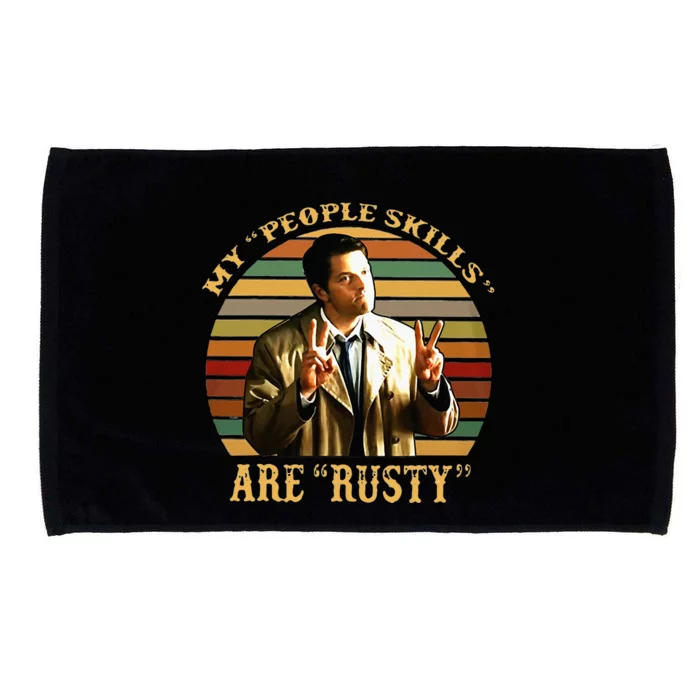 My People Skills Are Rusty Vintage Microfiber Hand Towel