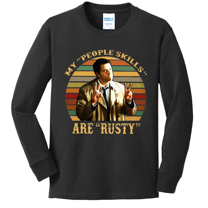 My People Skills Are Rusty Vintage Kids Long Sleeve Shirt