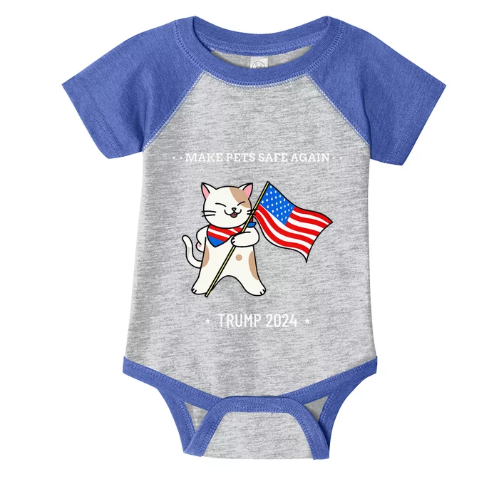 Make Pets Safe Again Patriotic Cat Infant Baby Jersey Bodysuit