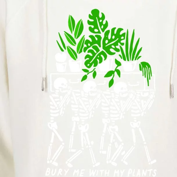 My Plants Skeleton Womens Funnel Neck Pullover Hood