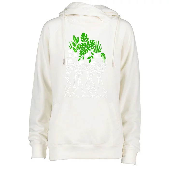 My Plants Skeleton Womens Funnel Neck Pullover Hood