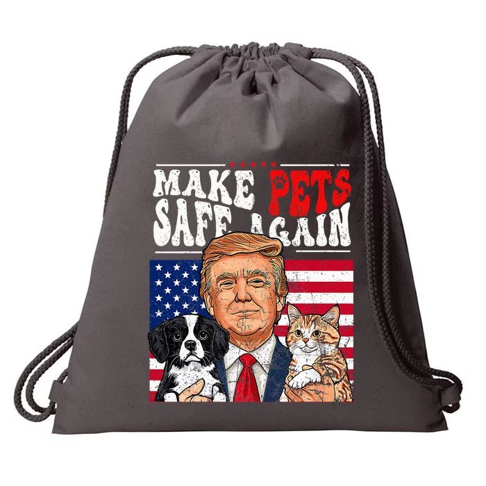 Make Pets Safe Again Trump 2024 Save Our Pets Drawstring Bag