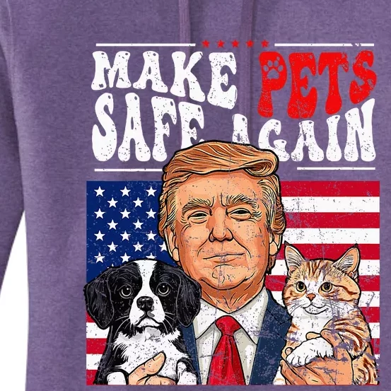 Make Pets Safe Again Trump 2024 Save Our Pets Women's Pullover Hoodie