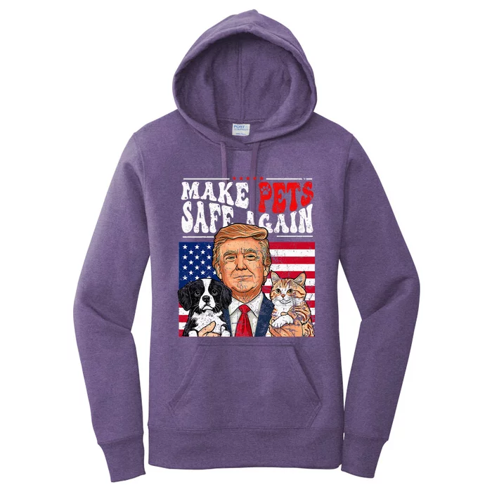 Make Pets Safe Again Trump 2024 Save Our Pets Women's Pullover Hoodie