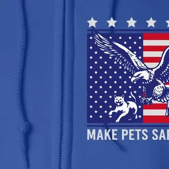 Make Pets Safe Again Trump Harris Debate Eating The Dogs Cat Full Zip Hoodie