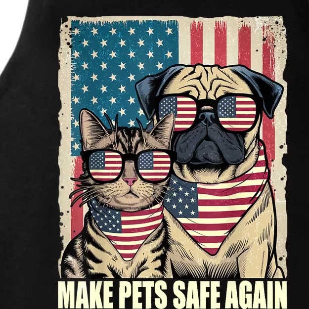 Make Pets Safe Again Eating The Dogs Cats Election Ladies Tri-Blend Wicking Tank